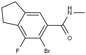 6-bromo-7-fluoro-N-methyl-2,3-dihydro-1H-indene-5-carboxamide Struktur