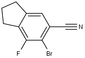 6-bromo-7-fluoro-2,3-dihydro-1H-indene-5-carbonitrile Struktur