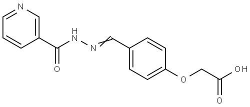 (4-(2-(3-PYRIDINYLCARBONYL)CARBOHYDRAZONOYL)PHENOXY)ACETIC ACID Struktur