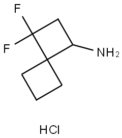 Spiro[3.3]heptan-1-amine, 3,3-difluoro-, hydrochloride (1:1) Struktur