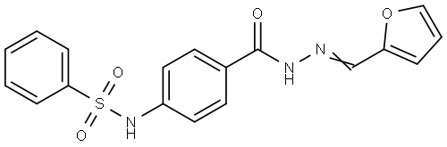 N-(4-((2-(2-FURYLMETHYLENE)HYDRAZINO)CARBONYL)PHENYL)BENZENESULFONAMIDE Struktur