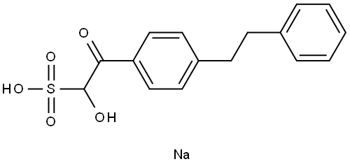 (p-Phenethylphenyl)glyoxal compd. with sodium bisulfite Struktur