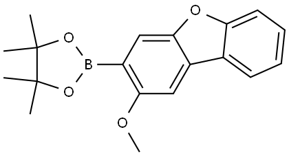 Dibenzofuran, 2-methoxy-3-(4,4,5,5-tetramethyl-1,3,2-dioxaborolan-2-yl)- Struktur