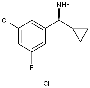 (1S)(5-CHLORO-3-FLUOROPHENYL)CYCLOPROPYLMETHYLAMINE HYDROCHLORIDE Struktur