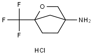 1-(Trifluoromethyl)-2-oxabicyclo[2.2.1]heptan-4-amine hydrochloride Struktur