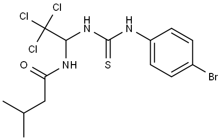 N-(1-(3-(4-BROMO-PHENYL)-THIOUREIDO)-2,2,2-TRICHLORO-ETHYL)-3-METHYL-BUTYRAMIDE Struktur