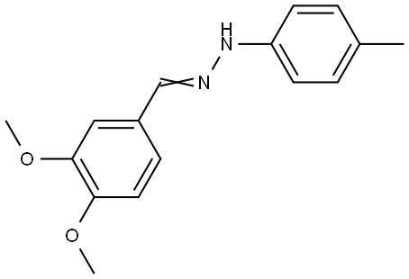 3,4-DIMETHOXYBENZALDEHYDE (4-METHYLPHENYL)HYDRAZONE Struktur