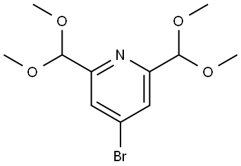 4-bromo-2,6-bis(dimethoxymethyl)pyridine Struktur