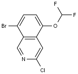 Isoquinoline, 8-bromo-3-chloro-5-(difluoromethoxy)- Struktur