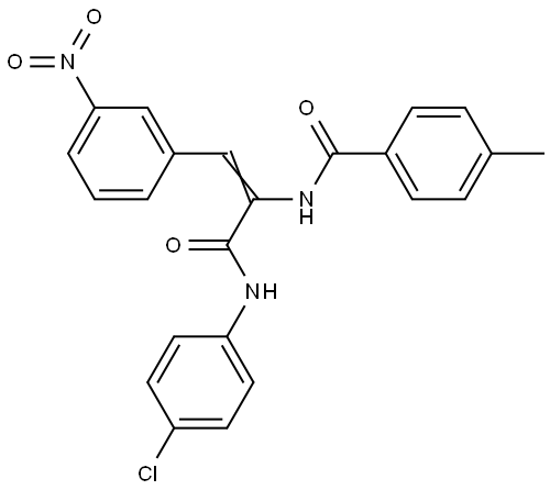 N-(1-((4-CHLOROANILINO)CARBONYL)-2-(3-NITROPHENYL)VINYL)-4-METHYLBENZAMIDE Struktur