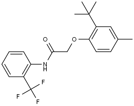 2-(2-TERT-BUTYL-4-METHYLPHENOXY)-N-(2-(TRIFLUOROMETHYL)PHENYL)ACETAMIDE Struktur