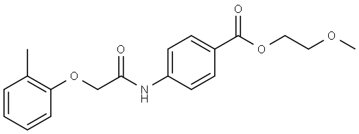 2-METHOXYETHYL 4-(((2-METHYLPHENOXY)ACETYL)AMINO)BENZOATE Struktur