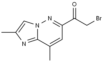 2-bromo-1-(2,8-dimethylimidazo[1,2-b]pyridazin-6-yl)ethan-1-one Struktur