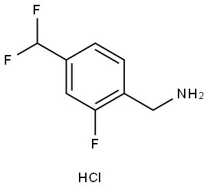 Benzenemethanamine, 4-(difluoromethyl)-2-fluoro-, hydrochloride (1:1) Struktur