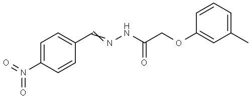 2-(3-METHYLPHENOXY)-N'-(4-NITROBENZYLIDENE)ACETOHYDRAZIDE Struktur