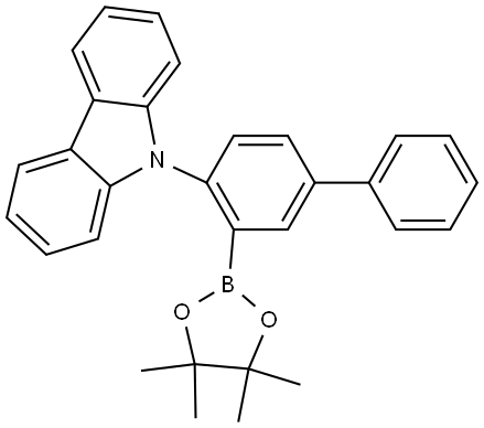 9H-Carbazole, 9-[3-(4,4,5,5-tetramethyl-1,3,2-dioxaborolan-2-yl)[1,1′-biphenyl]-4-yl]- Struktur