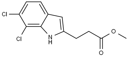 3-(6,7-dichloro-1H-indol-2-yl)propanoic acid methyl ester Struktur