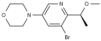 4-[5-bromo-6-[(1S)-1-methoxyethyl]-3-pyridyl]morpholine Struktur