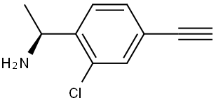 (S)-1-(2-Chloro-4-ethynylphenyl)ethan-1-amine Struktur