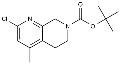 tert-Butyl 2-chloro-4-methyl-5,8-dihydro-1,7-naphthyridine-7(6H)-carboxylate Struktur