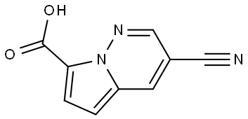 3-cyanopyrrolo[1,2-b]pyridazine-7-carboxylic acid Struktur