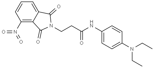 N(4-(DI-ET-AMINO)PH)3(4-NITRO-1,3-DIOXO-1,3-DIHYDRO-2H-ISOINDOL-2-YL)PROPANAMIDE Struktur