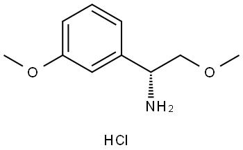 Benzenemethanamine, 3-methoxy-α-(methoxymethyl)-, hydrochloride (1:1), (αR)- Struktur