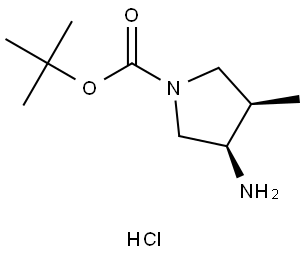 cis-tert-Butyl 3-amino-4-methylpyrrolidine-1-carboxylate hydrochloride Structure