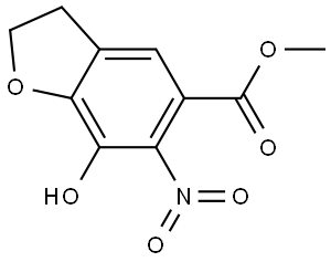 methyl 7-hydroxy-6-nitro-2,3-dihydrobenzofuran-5-carboxylate Struktur