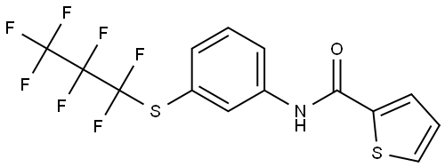 N-(3-((1,1,2,2,3,3,3-HEPTAFLUOROPROPYL)THIO)PHENYL)-2-THIOPHENECARBOXAMIDE Struktur