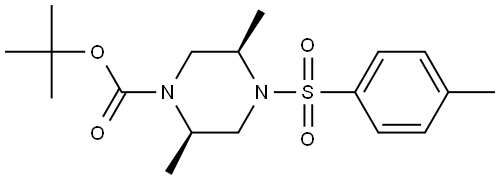 tert-butyl (2R,5R)-2,5-dimethyl-4-tosylpiperazine-1-carboxylate Struktur