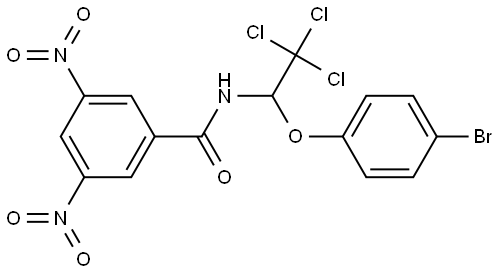 N-(1-(4-BROMOPHENOXY)-2,2,2-TRICHLOROETHYL)-3,5-DINITROBENZAMIDE Struktur