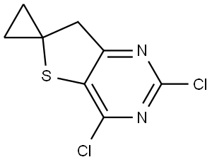 Spiro[cyclopropane-1,6′(7′H)-thieno[3,2-d]pyrimidine], 2′,4′-dichloro- Struktur