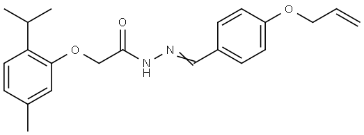 N'-(4-(ALLYLOXY)BENZYLIDENE)-2-(2-ISOPROPYL-5-METHYLPHENOXY)ACETOHYDRAZIDE Struktur