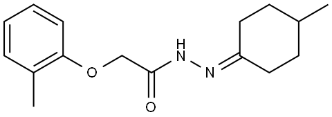 N'-(4-METHYLCYCLOHEXYLIDENE)-2-(2-METHYLPHENOXY)ACETOHYDRAZIDE Struktur