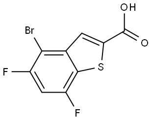 Benzo[b]thiophene-2-carboxylic acid, 4-bromo-5,7-difluoro- Struktur