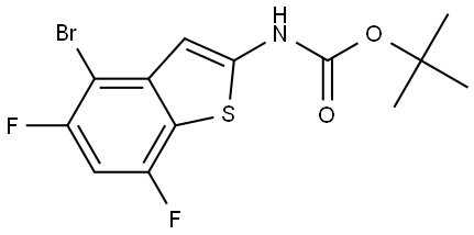 tert-Butyl (4-bromo-5,7-difluorobenzo[b]thiophen-2-yl)carbamate Struktur