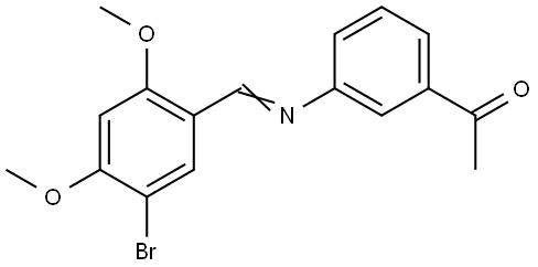 1-(3-((5-BROMO-2,4-DIMETHOXY-BENZYLIDENE)-AMINO)-PHENYL)-ETHANONE Struktur