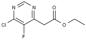 4-Pyrimidineacetic acid, 6-chloro-5-fluoro-, ethyl ester Struktur