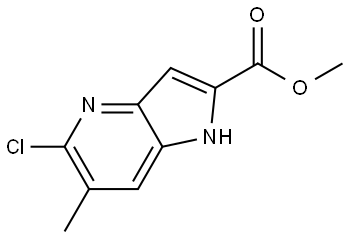 Methyl 5-chloro-6-methyl-1H-pyrrolo[3,2-b]pyridine-2-carboxylate Struktur