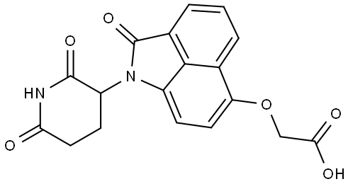 2-((1-(2,6-Dioxopiperidin-3-yl)-2-oxo-1,2-dihydrobenzo[cd]indol-6-yl)oxy)acetic acid Struktur