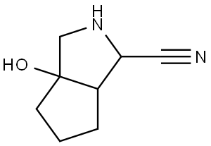 3a-Hydroxyoctahydrocyclopenta[c]pyrrole-1-carbonitrile Struktur