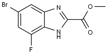 1H-Benzimidazole-2-carboxylic acid, 5-bromo-7-fluoro-, methyl ester Struktur