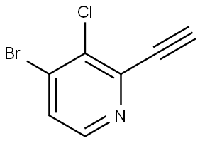 Pyridine, 4-bromo-3-chloro-2-ethynyl- Struktur