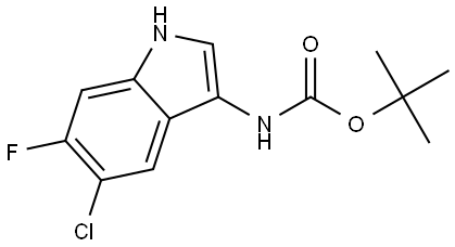 tert-Butyl (5-chloro-6-fluoro-1H-indol-3-yl)carbamate Struktur