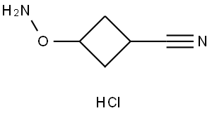 Cyclobutanecarbonitrile, 3-(aminooxy)-, hydrochloride (1:1) Struktur