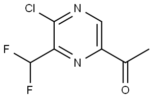 Ethanone, 1-[5-chloro-6-(difluoromethyl)-2-pyrazinyl]- Struktur