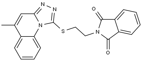 2(2-((5-ME(1,2,4)TRIAZOLO(4,3-A)QUINOLIN-1-YL)THIO)ET)1H-ISOINDOLE-1,3(2H)-DIONE Struktur