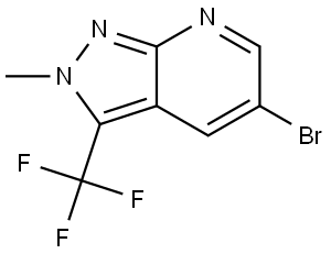 2H-Pyrazolo[3,4-b]pyridine, 5-bromo-2-methyl-3-(trifluoromethyl)- Struktur