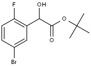 Benzeneacetic acid, 5-bromo-2-fluoro-α-hydroxy-, 1,1-dimethylethyl ester Struktur